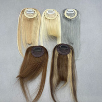 Cheveux humains Air Bangs 3D cheveux frange 8 pouces Clip dans les extensions de cheveux naturel Style français frange postiche pour les femmes