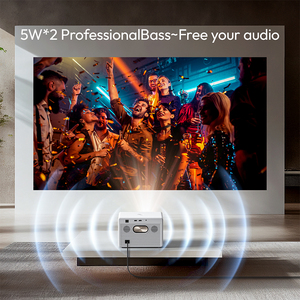 Proyector BYINTEK <span class=keywords><strong>Plato</strong></span> T5 Compatible con Árabe, Libre de Polvo, 1000 ANSI, Portátil, para Cine en Casa, con Altavoz de Bajos Profesional - Product Image 3