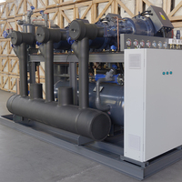 Unité de condensation refroidie par eau 100 CV ODM pour compresseur à vis, pour la réfrigération industrielle, la conservation des aliments et la congélation rapide