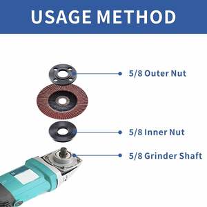 Convertidor de taladro eléctrico a amoladora angular, accesorio de mini amoladora de 5 piezas para amolado de uso general - Product Image 3