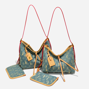 Nouveau 2026 – Sac à main de luxe de marque célèbre Monica Qiqi, style rétro en jean vieilli, motif floral européen, fermeture éclair simple, luxe léger - Product Image 5