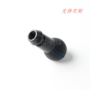 Poignée de levier de vitesse de voiture en cuir avec surpiqûres bleues ergonomique compatible Peugeot 307 - Product Image 4