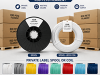 Filament d'imprimante 3D R3D PETG 1,75 mm, robuste et durable, 8 couleurs, moulage 220°C, options bobine ou sans bobine pour Bambu Lab