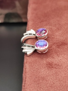 Boucles d'oreilles en argent sterling 925 avec quartz rubis pour femmes et filles, bijoux élégants et tendance, cadeau d'anniversaire et occasions spéciales - Product Image 1