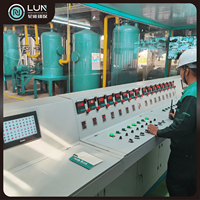 Machine de pyrolyse de pneus usagés entièrement automatique et continue Lunneng 30 tonnes, rotation horizontale, usine de production de carburant multifonctionnelle