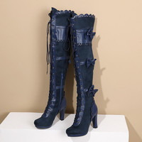 Bottes victoriennes rétro pour femmes - Bottes à talons hauts Renaissance faites à la main avec fermeture éclair latérale, nœud et lacets