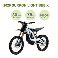 Version 2026 Light Bee 10KW Moto Électrique Tout-Terrain EBike Surron Power LBX 72V 35AH Vélo Tout-Terrain VTT pour Adultes Prix Abordable