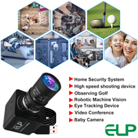 ELP 1080P 90fps Global Shutter USB Web Kamerası AR0234 Renk Sensörlü Video USB Kamera, Manuel Değişken Odaklı CS Lensli