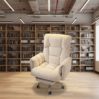 Chaise de bureau exécutive surdimensionnée, chaise de bureau pivotante réglable avec dossier haut, chaise confortable pour le bureau à domicile