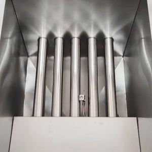 الفولاذ المقاوم للصدأ-عداد صناعي الأوروبي 2 خزان 4 سلال الغاز المسال المقلاة العميقة - Product Image 2