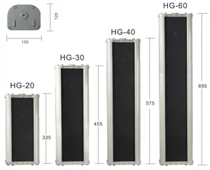 HG-40 altavoces profesionales de columna PA 40W, columna larga para exteriores