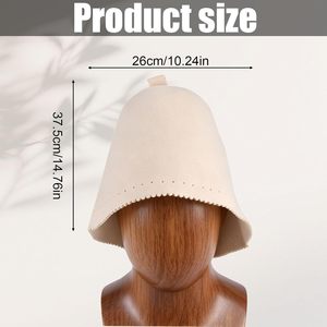 หมวกซาวน่าทรงกลมไร้รอยต่อ ทำจากผ้าขนสัตว์เมอริโนแท้ 100% สีสันสดใส หนาพิเศษ ทนความร้อน ซับเหงื่อ เหมาะสำหรับห้องอบไอน้ำแบบรัสเซียและญี่ปุ่น - Product Image 2