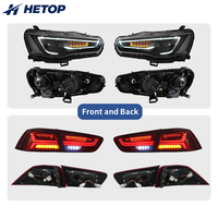 Feux avant et arrière HETOP Lancer 2008-2017, ensemble personnalisé à double faisceau, feux arrière à LED séquentiels pour Mitsubishi