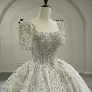 Robe de mariée luxueuse à col carré et sequins Jancember GT26010 pour filles - Product Image 5