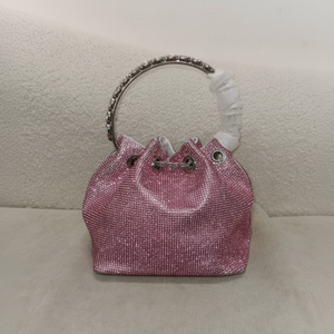 Bolso de mano redondo de acrílico con cadena para mujer, bandolera de diseño elegante con efecto mármol para baile de graduación y cóctel. - Product Image 1