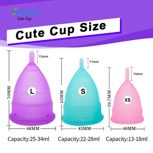 Coupe menstruelle en silicone de qualité médicale Furuize, coupe menstruelle réutilisable, hygiène féminine écologique, coupe menstruelle OEM, logo personnalisé - Product Image 2