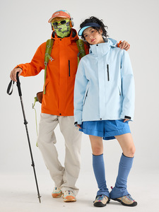 <span class=keywords><strong>Veste</strong></span> <span class=keywords><strong>softshell</strong></span> trois-en-un avec doublure polaire, coupe-vent et imperméable, idéale pour les voyages en montagne au Tibet. - Product Image 3