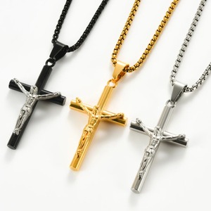 Collar con Colgante de Cruz de Jesús en Acero Inoxidable, para Hombre y Mujer, Estilo Hip Hop, Católico, Religioso, Amuleto de Oración, Cadena, Joyería - Product Image 2