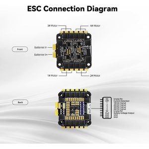 Radiolink FLYCOLOR 55A 4-en-1 Contrôleur de vitesse électronique GPS Multirotor Motor Driver Boards for 3-6S Freestyle FPV Racing Drone - Product Image 4
