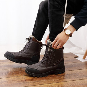 <span class=keywords><strong>Bottes</strong></span> de randonnée chaudes isolées pour la <span class=keywords><strong>chasse</strong></span> pour hommes <span class=keywords><strong>Bottes</strong></span> de neige d'hiver résistantes à l'eau marron foncé pour hommes - Product Image 5