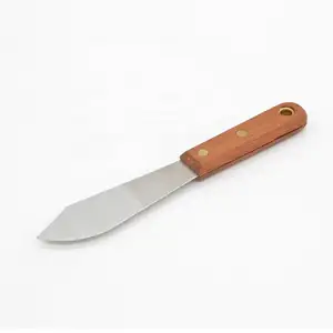 Mango de madera de buena calidad, herramientas industriales, cuchillo de masilla de acero, raspador de pared, venta al por mayor