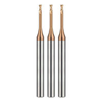 Alat CNC Baja Diameter Kecil untuk Alur Dalam, End Mill Baja Tungsten 56 Derajat Tahan Aus, Karbida