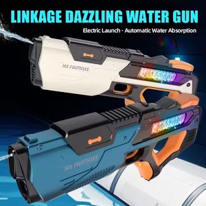 Pistolet à eau électrique en plastique grande capacité avec lumières colorées, absorption automatique de l'eau, jeux de plein air, jouets pour enfants - Product Image 3