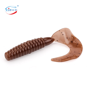 Leurre souple de pêche en eau douce KAL70 70mm 4.5g <span class=keywords><strong>Banshee</strong></span>, leurres artificiels type larve, odeur de vers, crevettes phosphorescentes, queue de pagaie - Product Image 2