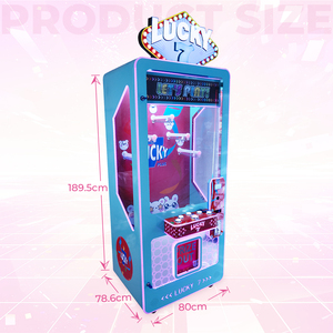 Machine de jeu d'arcade à monnayeur Lucky 7 avec roues, éclairage LED et système de récompense en 10 secondes, à vendre - Product Image 1