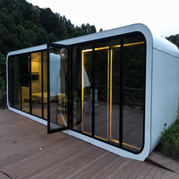 Cabine en conteneur préfabriquée économique, moderne, extérieure, esthétique et mobile, pour hôtels, bureaux et zones de loisirs