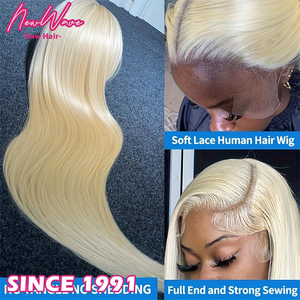Perruques brésiliennes HD 13x4 Lace Frontal en cheveux humains naturels blonds 613, ondulés, 100 % vierges vietnamiens, 30 pouces, vente en gros - Product Image 2