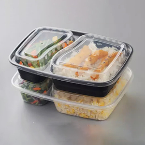 Bữa ăn Prep container 12 gói 2 ngăn container lưu trữ thực phẩm cấp thực phẩm PP lò nhựa/Lò vi sóng/tủ lạnh/tủ đông an toàn - Product Image 1