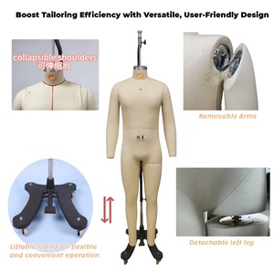 <span class=keywords><strong>Mannequin</strong></span> de <span class=keywords><strong>couture</strong></span> <span class=keywords><strong>professionnel</strong></span> pour homme, sans tête, taille EU 40, standard occidental, en fibre de verre, pour la <span class=keywords><strong>couture</strong></span> et la confection de vêtements en lin - Product Image 3