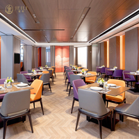 Luxuriöses Hotel-Möbelset aus Massivholz für Chinesische Kaffee- und Teeshops, Kommerzielle Cafés und Restaurants mit Marmor-Tisch und Sitzbank