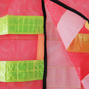 Vải Lưới Nhẹ Công Nhân Đường Bộ PVC Dải Phản Quang An Toàn Vest - Product Image 6