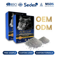 Emballage personnalisé pour litière pour chat, sable d'argile bentonite à agglomération rapide, faible teneur en poussière, gestion des déchets pour animaux de compagnie, MSDS, ISO