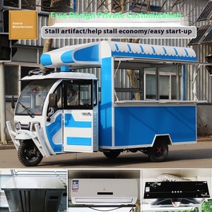 <strong>Commercial</strong> Electric <strong>Food</strong> Truck Towable Breakfast Fast <strong>Food</strong> Catering <strong>Cart</strong> Ice Cream Truck 220v Stainless Steel - Product Image 3