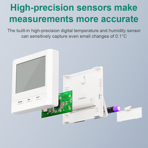 Nhiệt kế ẩm kế trứng lồng ấp trong nhà ngoài trời nhiệt độ độ ẩm màn hình nhiệt kế với cảm biến hiển thị cho phòng - Product Image 4