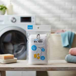 4P Double Bubble <b>Net</b> Wash <b>Bags</b> KR Origin Model Daiso0300 - Product Image 3