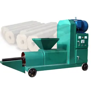 waste recycling China popular leaves screw press charcoal briquette extruder machine