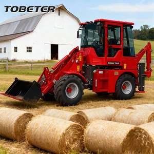 Tobeter Fácil Operação Agrícola Retroescavadeira Carregador 0.6m3 Balde Capacidade Fazenda Compacta Grãos Vala Máquina - Product Image 3