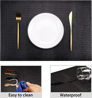 Napperons et sous-verres en similicuir pour table rectangulaire Tabletex de luxe accessoires de cuisine pour la décoration intérieure