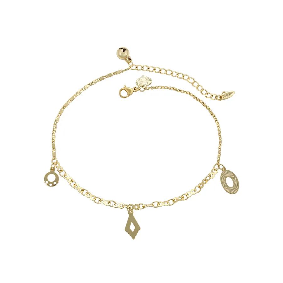 X000602331 xuping jewelry 14K gold color jewellery loc ladies accessories bell precious stone girls fashion simple anklet