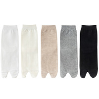 Chaussettes Tabi japonaises courtes de haute qualité en coton pour femmes à 2 orteils