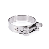 Collier de serrage à vis sans fin pour tuyaux, à large bande, haute force de serrage, réglable