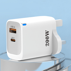 <span class=keywords><strong>Chargeur</strong></span> mural USB-C à charge rapide 200W <span class=keywords><strong>avec</strong></span> prise EU/US/UK, 2 ports USB-C, QC3.0, adaptateur de <span class=keywords><strong>chargeur</strong></span> USB Type C PD 200W - Product Image 5