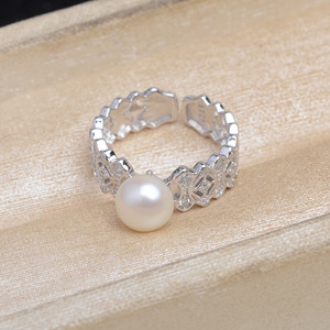 ที่ใส่แหวนเงินแท้ S925 รุ่น Wenchi แบบปรับได้ ขนาด 8-10 มม. อุปกรณ์ DIY สำหรับเครื่องประดับมุก รุ่น 16598 ผลิตในประเทศจีน - Product Image 2