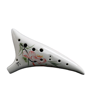 Lot mixte d'ocarinas alto AC à 12 trous, instruments à vent folkloriques en porcelaine peints à la main, vente en gros pour les magasins de musique et les boutiques de cadeaux - Product Image 4