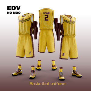 Conjunto de Uniforme de Baloncesto en Venta, Trajes de Calentamiento de Baloncesto, Camiseta Reversible de Baloncesto - Product Image 1