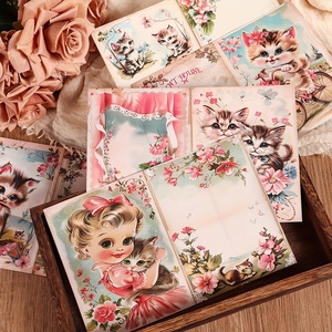 JAI IMAN 12 A5 Paper e 32 adesivi fragola gatto fai da te scrivibile decorazione <span class=keywords><strong>Decoupage</strong></span> Kit di <span class=keywords><strong>carta</strong></span> <span class=keywords><strong>per</strong></span> artigianato di <span class=keywords><strong>carta</strong></span> - Product Image 1